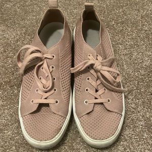MARC FISHER Womens Pink Knit Sashya Lace-Up Athletic Sneakers 8.5 M